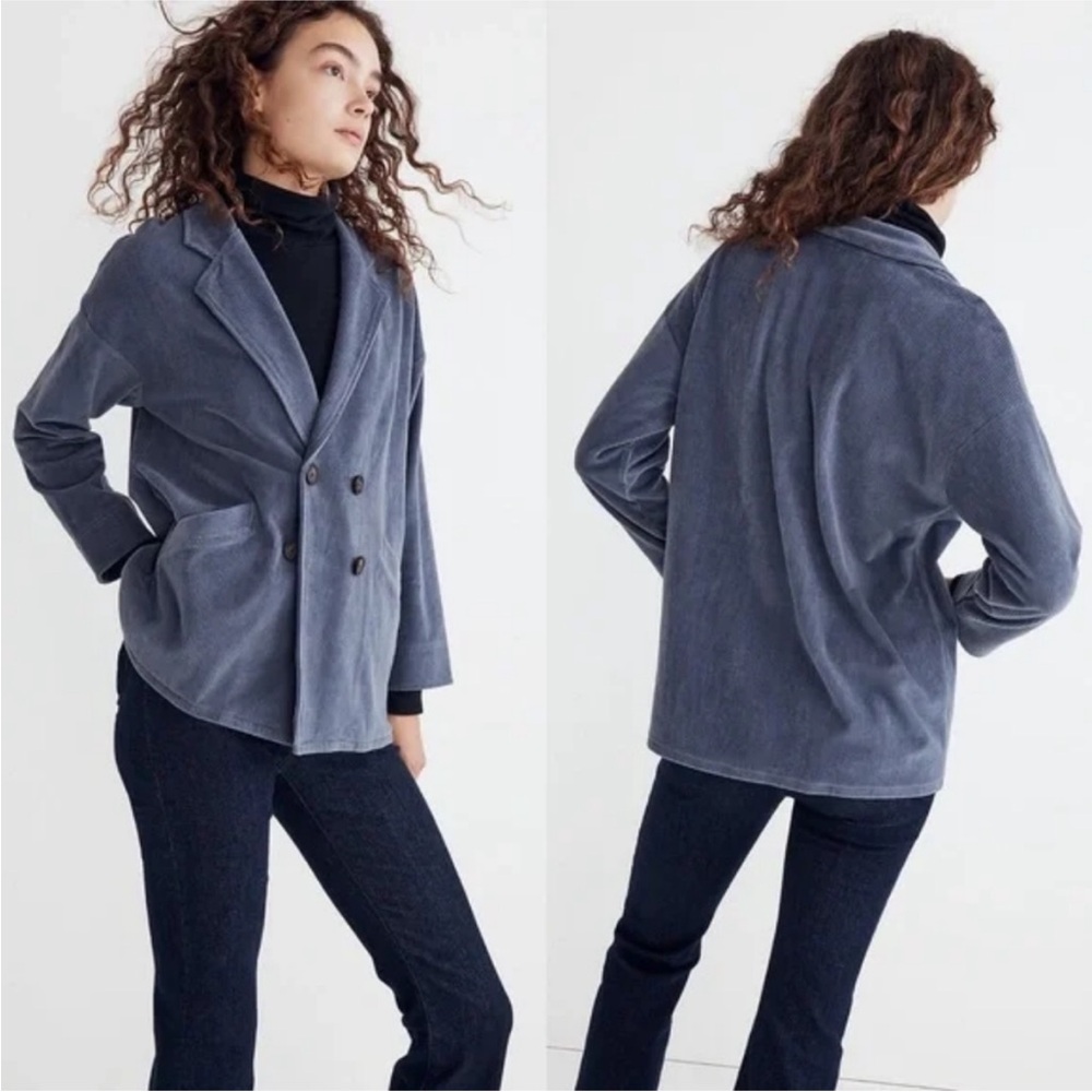 Madewell Women's Slate Gray Corduroy Blazer